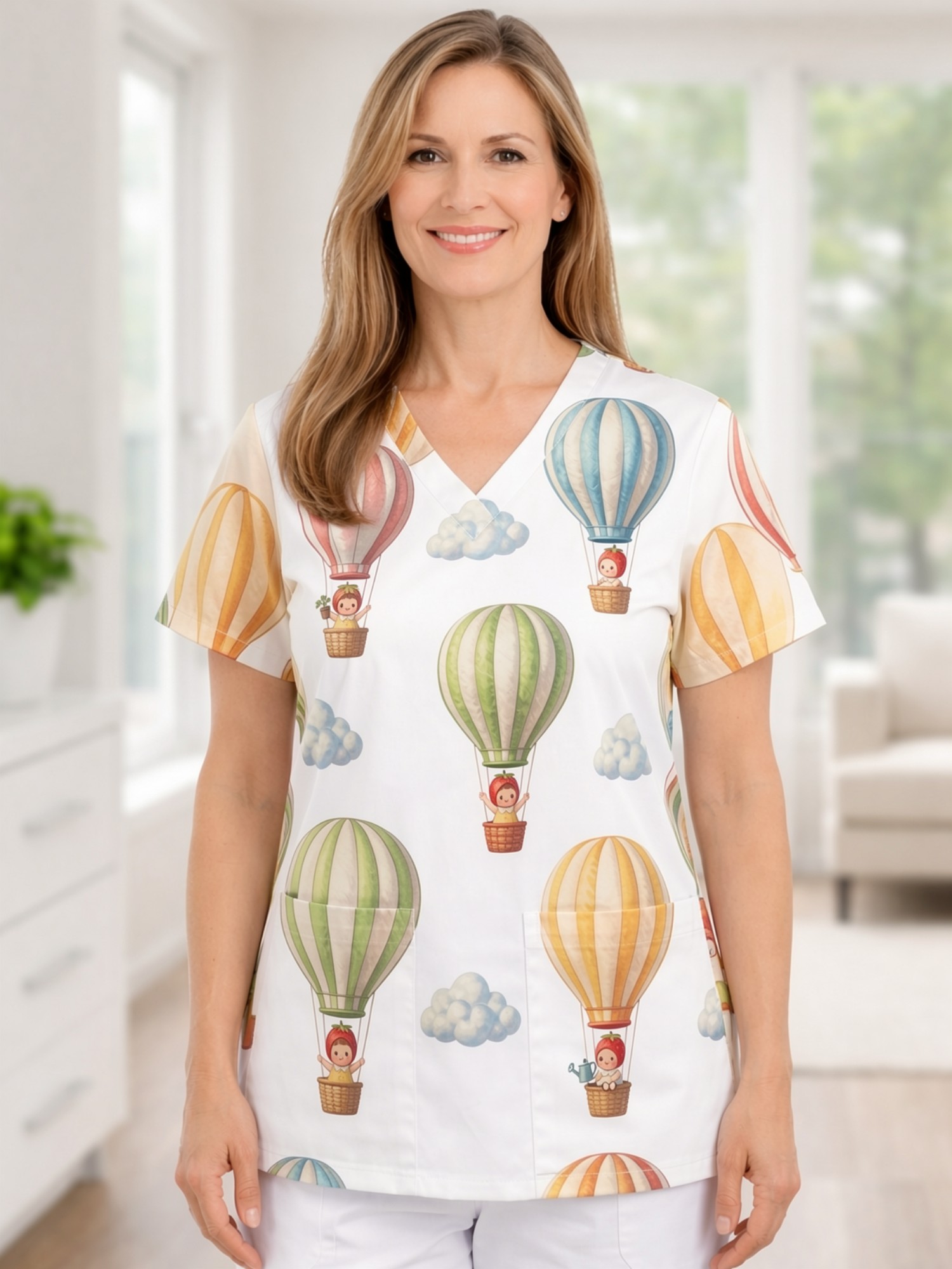 Womens Charming V Neck Scrub T - Medical Lab Design review and price